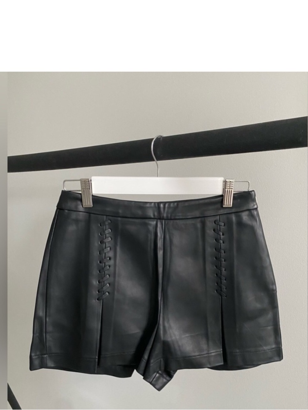 Black Faux Leather Women’s Shorts